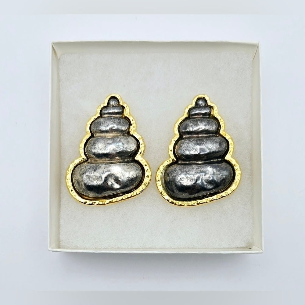 Vintage Édouard Rambaud Paris Sculptural Clip-On Earrings – French Designer